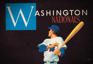1952 Washington Nationals Baseball Art Remix