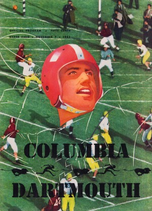 1953 Columbia vs. Dartmouth Football Program Cover Art
