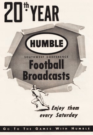 1953 Humble Oil Southwest Conference Football Poster
