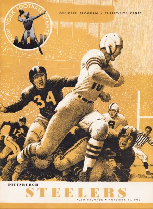1953 Pittsburgh Steelers vs. New York Giants Program