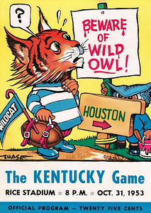 1953 Kentucky vs. Rice Football Cover Art