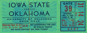 1953 Oklahoma Sooners vs. Iowa State Cyclones