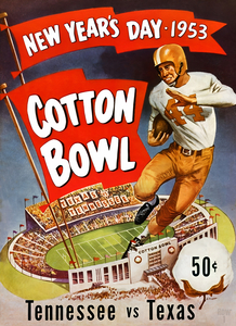 1953 Texas Longhorns Cotton Bowl Art