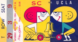 1954 National Champions UCLA Bruins Football Ticket Stub Wall Art Wood Prints