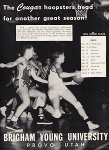 1954 BYU Cougars Basketball Poster