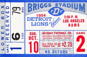 1954 Detroit Lions vs. LA Rams