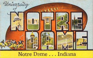 1954 notre dame football south bend art