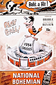 1954 Orioles Score Card Art