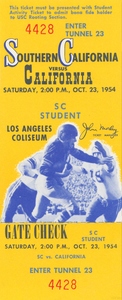 1954 USC vs. California Football Ticket Poster