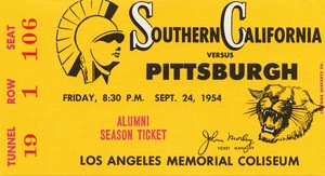 1954 USC vs. Pitt Panthers