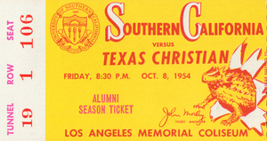 1954 USC Trojans vs. TCU Horned Frogs | Row 1