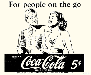 1950s coca cola ad art
