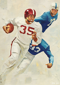 1954 football art lon keller