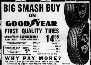1954 Goodyear Tires Ad