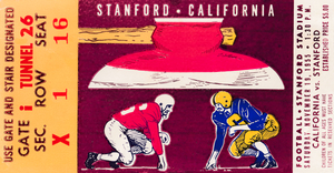 1955 Cal vs. Stanford Big Game Ticket Art 