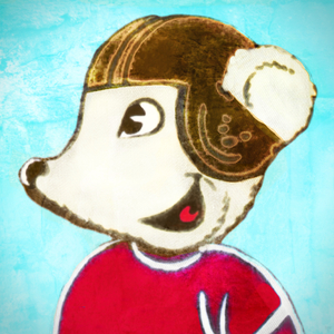 1955 Football Cartoon Bear Art