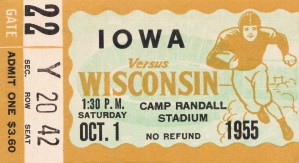 1955 Iowa Hawkeyes vs. Wisconsin Badgers