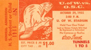 1955 Oregon State Beavers vs. Washington Huskies | Row 1 