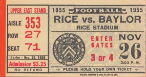 1955 Rice vs. Baylor