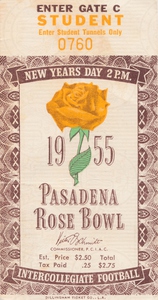 1955 Rose Bowl Ticket Art Ohio State National Champs