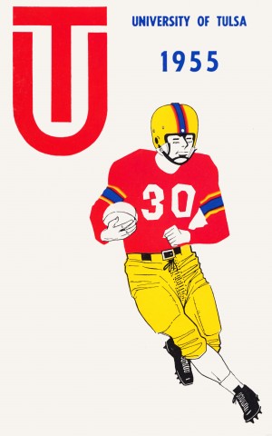 1955 university of tulsa football poster