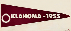 1955 oklahoma sooners pennant art