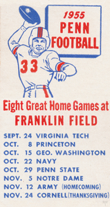 1955 Penn Football Schedule Art 