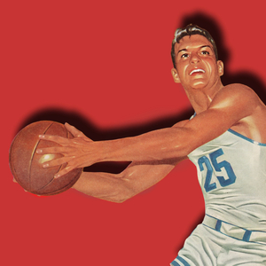 1956 Vintage Basketball Player Art 