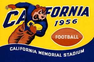 1956 Cal Bears Football Metal Sign
