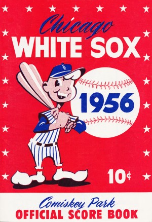 1956 chicago white sox score book canvas
