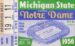 1956 Michigan State vs. Notre Dame