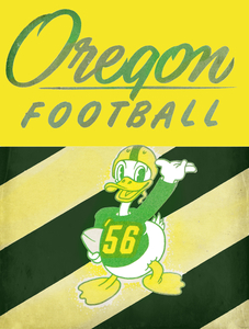 1956 Vintage Oregon Duck Football Art