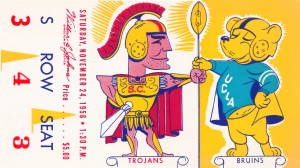 1956 USC vs. UCLA Ticket Stub Reproduction Print