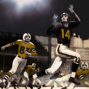 1956 Night Game Football Art