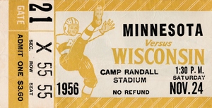 1956 Wisconsin Badgers vs. Minnesota Golden Gophers