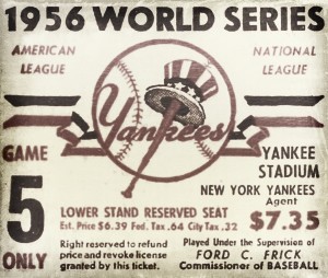 1956 World Series Game 5 Ticket Art