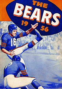 1956 Chicago Bears Football Art