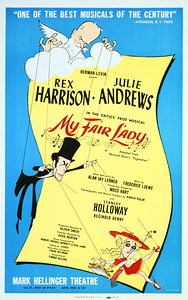 1956 my fair lady musical poster