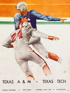 1956 Texas AM Aggies Program Cover Art