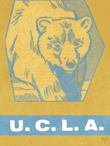1956 UCLA Bruin Ticket Art Remix