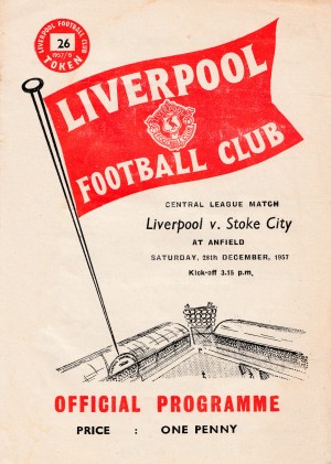 1957 Liverpool Football Club Program