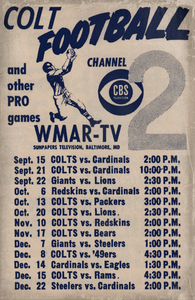 1957 WMAR TV Baltimore Colts Ad