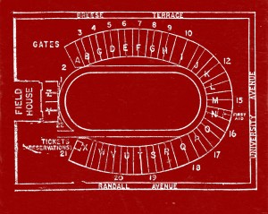 1957 camp randall map art