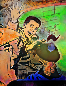 Vintage Fifties Football Gameday Art