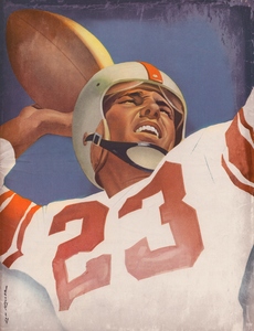 1957 Lon Keller Football Quarterback Art