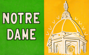 1957 Notre Dame Vintage Art Black Friday Sale
