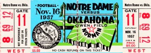 1957 notre dame oklahoma college football 47 game win streak ended ncaa record