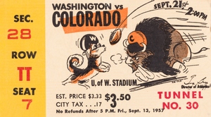 1957 Washington Huskies vs. Colorado Buffaloes
