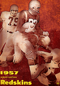 1957 Washington Redskins Football Art