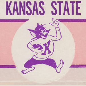 1958 Kansas State Wildcat Ticket Stub Remix Art